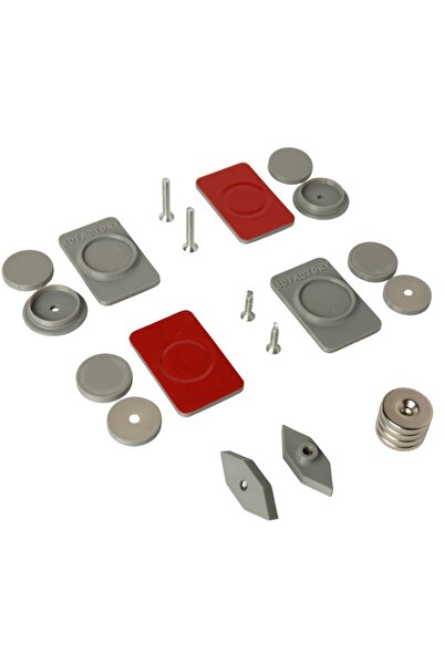 3dFactory Magnetic honeycomb grid license plate holder set Invisible-4 pieces (front + rear) gray