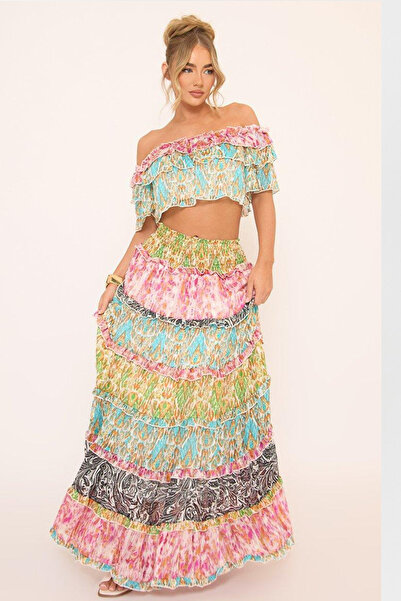 LEVLA PARIS Sonia Layered Long Skirt Suit