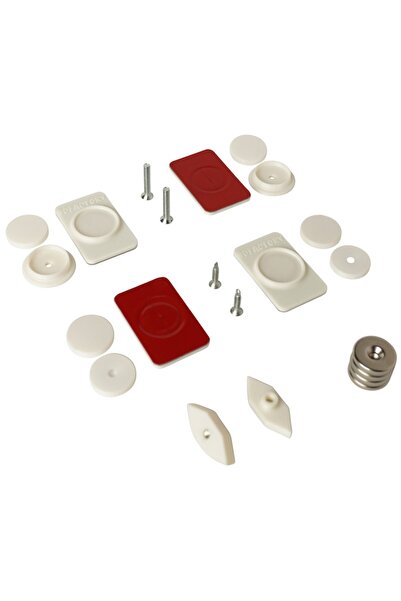 3dFactory Magnetic honeycomb grid license plate holders set Invisible-4 pieces (front + rear) white