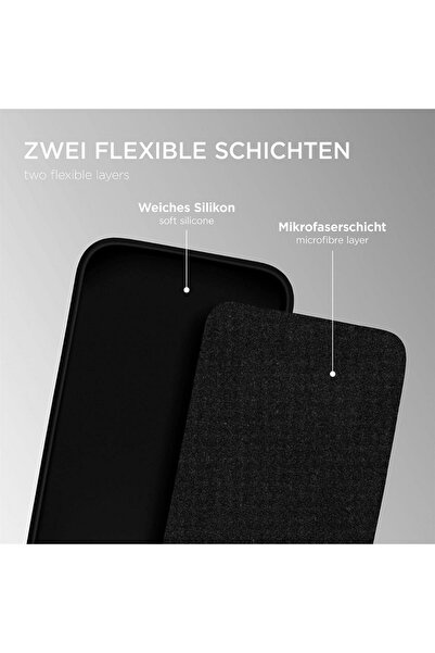 Apple Compatible iPhone XR case made of velvety silicone with microfiber interior and camera protection