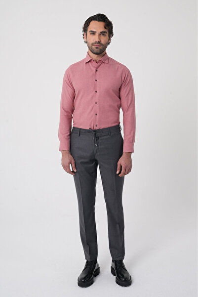 Bisse Erkek Jagger Klasik Marfil Koyu Gri Pantolon