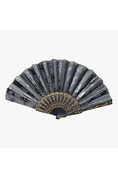 MİVOLA Plastik Siyah Kumaş Yelpaze 12'li Set