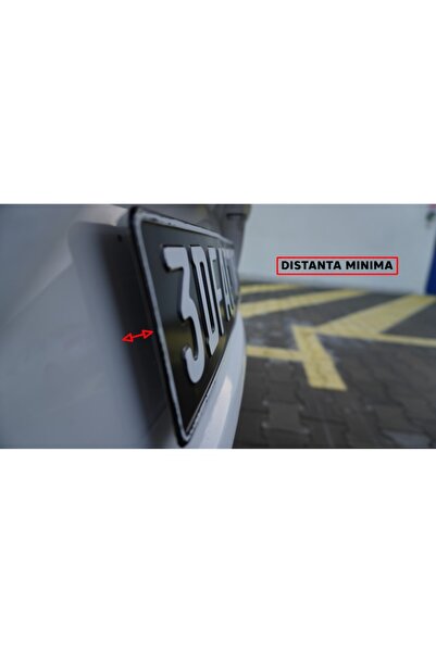 3dFactory Suport magnetic placuta numar inmatriculare auto Invizibil - 2 bucati (fata sau spate), negru