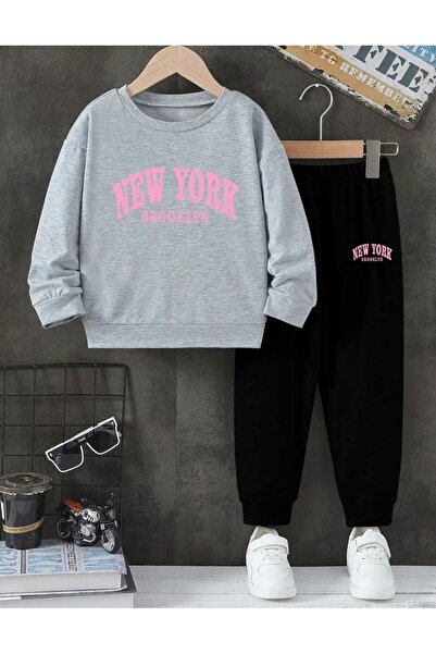 No Plan طقم رياضي للأولاد مطبوع عليه نيو يورك-بروكلين