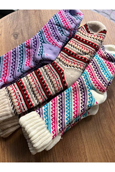 cmtgroup 3 أزواج من الجوارب النسائية السميكة ذات النمط الشتوي من صوف اللامسوول