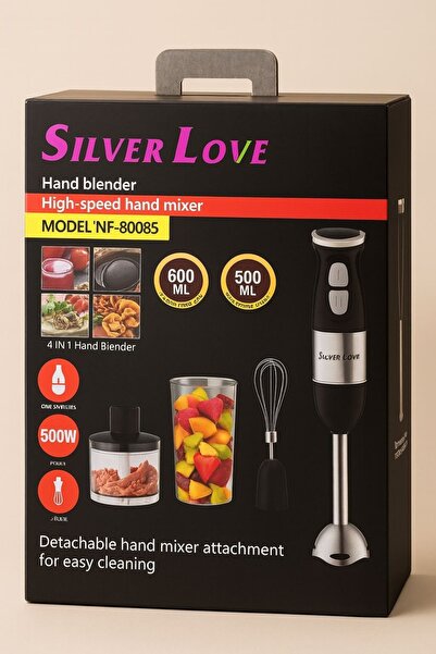OEM 4-in-1 500 W vertical blender with chopper and 600 ml jug – mixing, chopping, smoothies, sauces