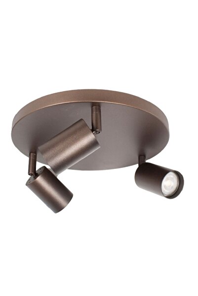 demet habek mylights GU10 KAHVERENGİ ÜÇLÜ 3 LÜ TAVAN LED SPOT HAREKETLİ BAŞLIK TAVAN LED AVİZE