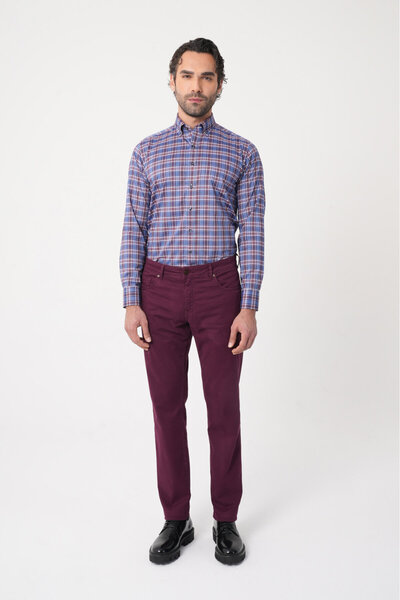 Bisse Men's 5-Pocket Sports Pants Burgundy