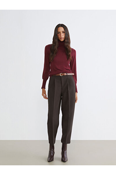 LC Waikiki Rmz Gi̇yi̇m Farkiyla Waist Belted Carrot Planting Women's Pleated ...