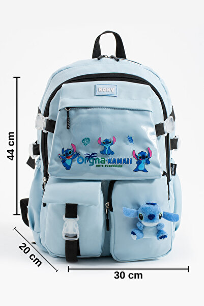 Sona Park Geantă de școală pentru copii în stil coreean Kawaii cu mai multe compartimente
