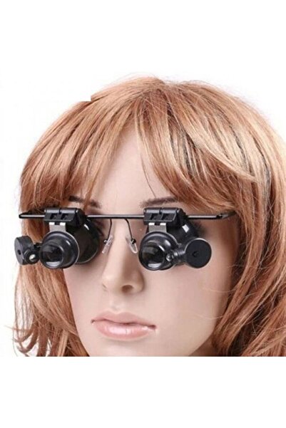 Skygo نموذج نظارات إضاءة LED مزدوجة عدسة مكبرة رائعة لإصلاح الساعة