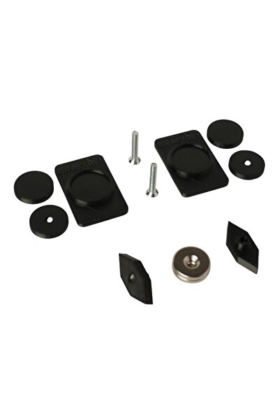 3dFactory Magnetic honeycomb grid holder for car license plate Invisible - 2 pieces, black