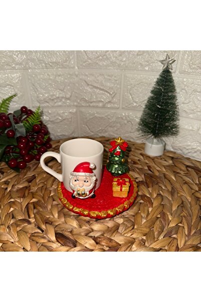 Tasarım Yeni Yıl Yılbaşı Fincanı 1 Kişilik Fincan Seti