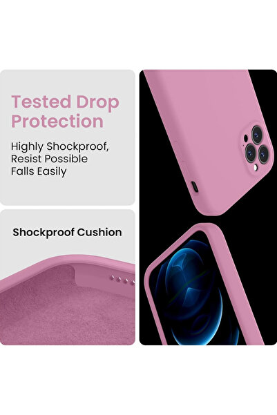 OEM Case for Iphone 14 PRO MAX made of velvety silicone with camera protection - Purple Lilac