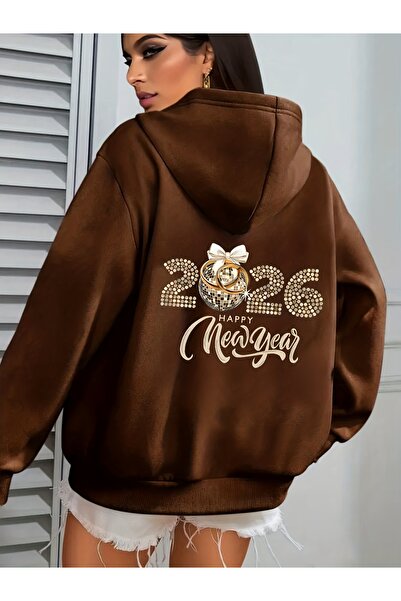 MODAVİBE 2026 Φούτερ με στάμπα Happy New Year – Με θέμα την Πρωτοχρονιά, με 2...