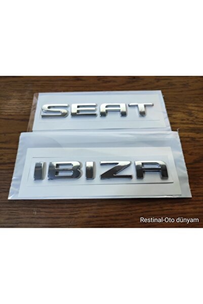 restinal Seat Ibiza Uyumlu Bagaj Yazısı Plastik Krom Harf Seti 3M Bantlı Arma...
