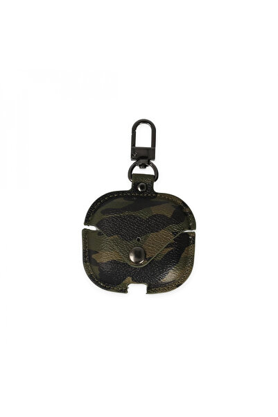 Ardan Home حافظة جلدية مموهة لجهاز Airpods Pro 2 (الجيل الثاني) - أخضر كاكي