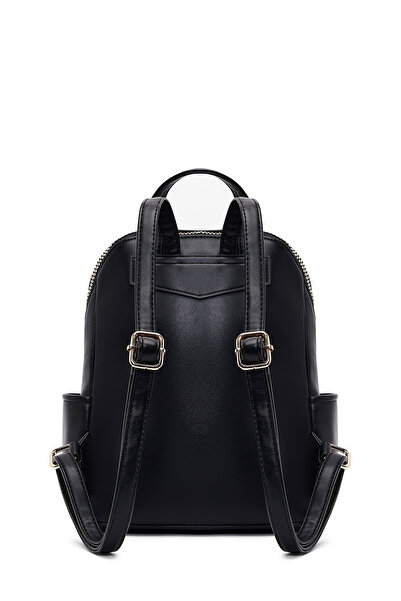 Derimod Women's Black Patterned Backpack 25Wbd267414