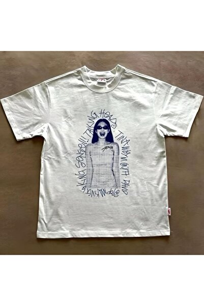 MAYDAY CULTURE Tricou Talking Heads alb unisex pentru femei și bărbați Tricou...