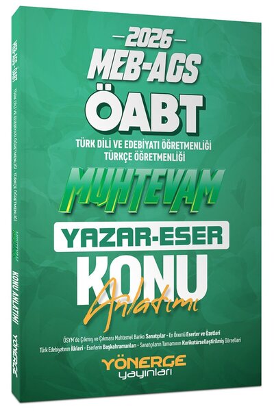 Yönerge Yayınları Yönerge 2026 ÖABT MEB-AGS Türkçe-Türk Dili Edebiyatı Muhtev...