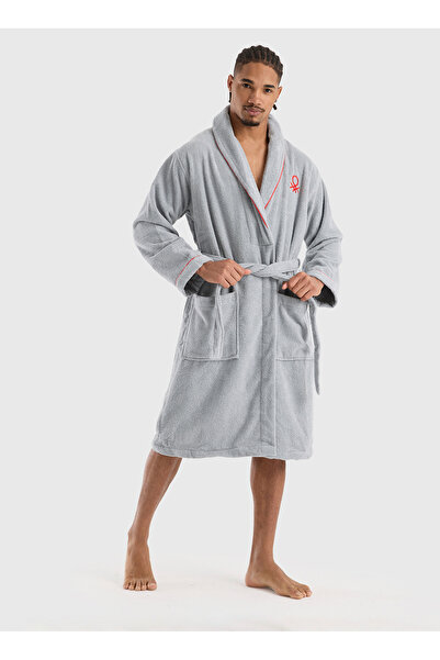 Benetton Gri Unisex Bornoz BE-0157-GRY BORNOZ