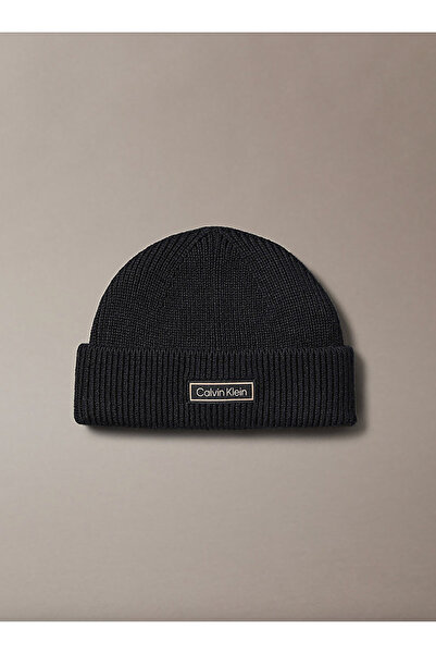Calvin Klein Wool Cashmere Blend Fisherman Beanie