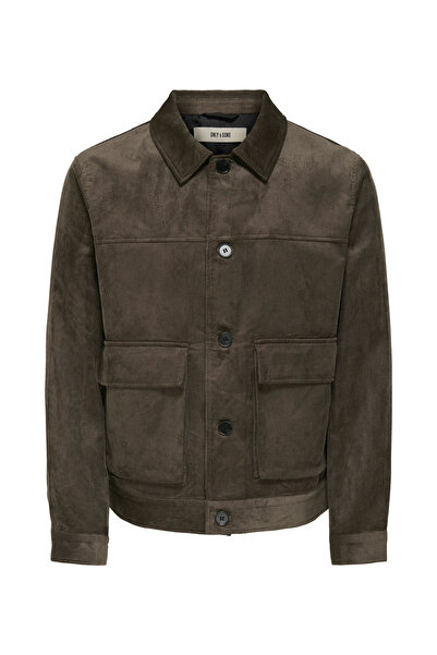 Only & Sons Kahverengi Erkek Normal Ceket ONSLANCE CORD JACKET OTW