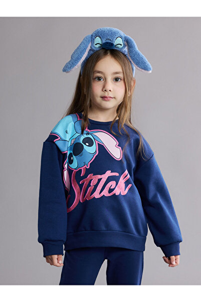 LC Waikiki Rmz Gi̇yi̇m Farkiyla Zero Roba Collar Stitch Printed Girls' Sweats...