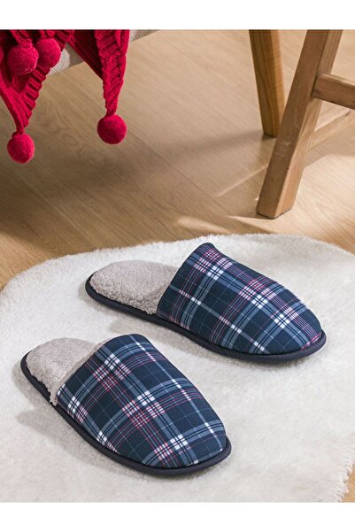 LC Waikiki Lcw Steps Plaid Patterned Men's House Slippers