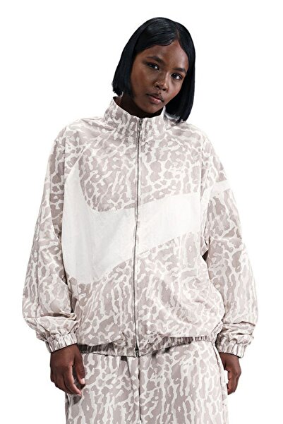 Nike Women's Jacket Sportswear Woven Printed Women's Jacket Leopard Print Women's Jacket Waterproof Jacket