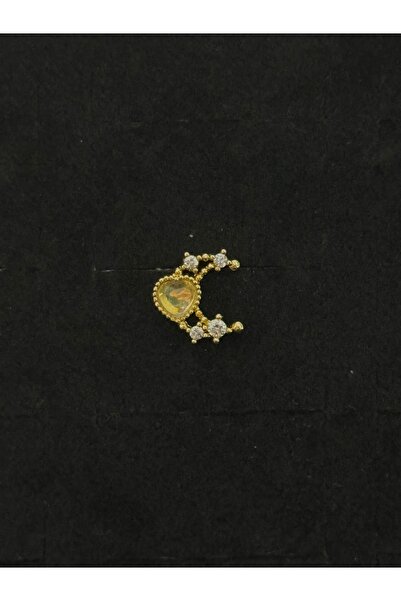 XUPING JEWELRY 925 ayar gümüş, kalpli gold altın kaplama Kıkırdak helix Tragu...