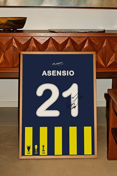 Base Concept Marco Asensio 21 Numara Forma Tablo Poster (Çerçeveli)
