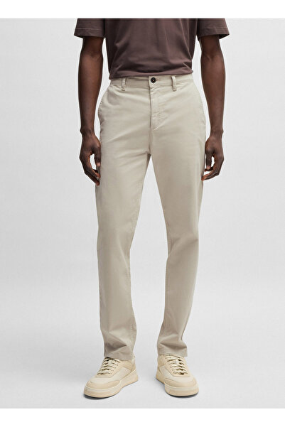 BOSS Bej Erkek Tapered Fit Chino Pantolon Chino_tapered