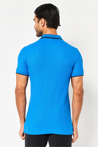 Puma Men Sportswear Fit Short Sleeve Outdoor Polo Shirt, Blue
