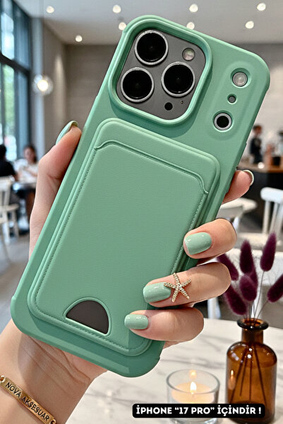 cepmoda حافظة هاتف متوافقة مع آيفون '17 برو' مع حامل للبطاقات - حجرة للبطاقات...