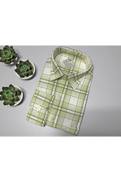 EREN STYLE Classic 100% Cotton Long Sleeve Anti-Sweat Plaid Shirt (Regular Fit)