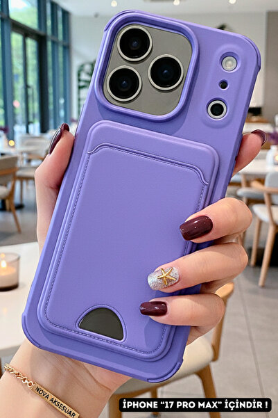 cepmoda حافظة هاتف متوافقة مع آيفون '17 برو ماكس' مع حامل للبطاقات - حجرة للب...