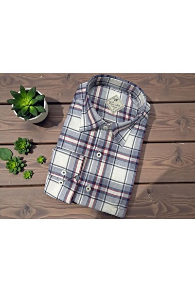 EREN STYLE Κλασικό 100% βαμβακερό μακρυμάνικο καρό πουκάμισο που δεν είναι υγ...