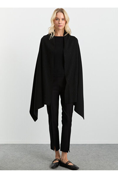 Selen Siyah Kadın Panço 25KSL4166