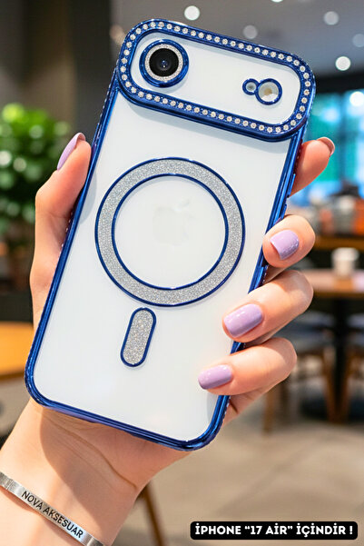 cepmoda حافظة هاتف iPhonE “17 AİR” من نوع Magsafe - غطاء فاخر مع حماية للعدسة...