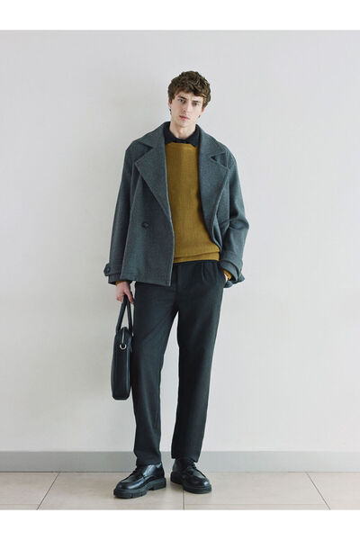 LC Waikiki RMZ GİYİM FARKIYA سترة تريكو رجالية بياقة روبا من Zero