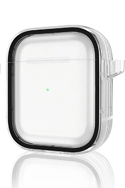 LTG Nova حافظة شفافة لامعة لسماعات إيربودز 4 (الجيل الرابع) - أسود-(5796)