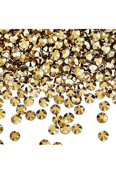 Choice 1440 قطعة من أحجار الراين الكريستالية الذهبية المسطحة غير المثبتة بالحرارة، خرز، مجوهرات زجاجية C