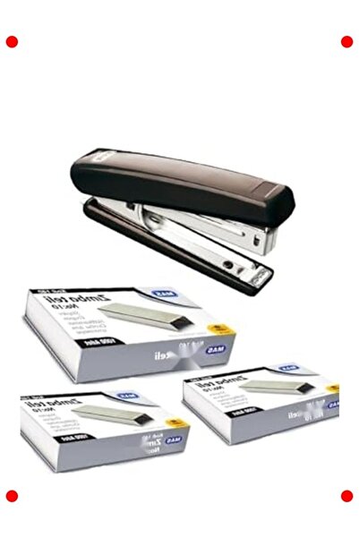 markentegra مجموعة دباسة مكتبية + 3000 دبوس (لا يلتوي السلك)