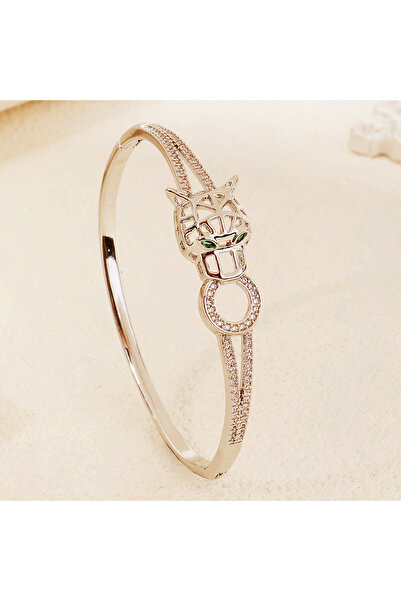 Choice سوار عصري من الفولاذ المقاوم للصدأ على شكل ثعبان وبومة ذهبية للنساء من...