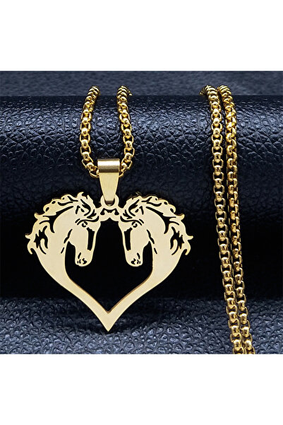 Choice قلادة على شكل رأس حصان من الفولاذ المقاوم للصدأ للنساء/الرجال على شكل ...