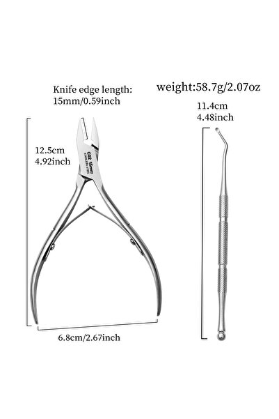 Choice C02 2pcs cuticle pliers, professional stainless steel cuticle cutters ...