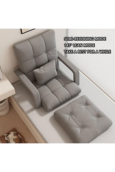 Roam shop Lazy Sofa, Memory Foam Recliner, Adjustable Backrest Floor Chair, Tatami Sofa，bean bag chair grey