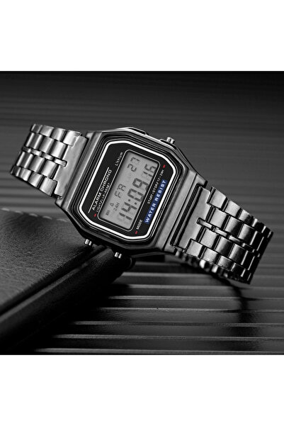Choice3 black Fashion Digital Men's Watches Luxury Stainless Steel Link Bracelet Wrist Watch Band Business E