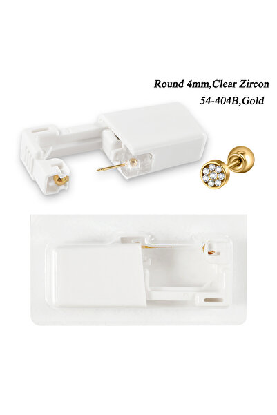 Choice 0.8x10mm 54-404B 1PC 24K Gold Plated Earring Disposable Ear Piercing U...